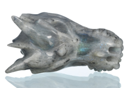Draken skull labradoriet ongeveer 7, 5 cm
