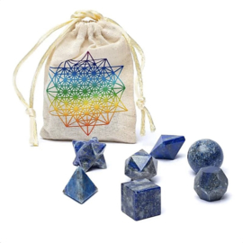 Kapis Lazuli heilige geometrie set 7-delig