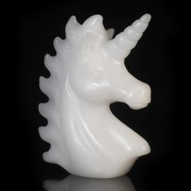 Eenhoorn van witte jade (ongeveer 5 cm)