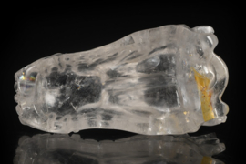 Draken skull bergkristal met vleugje golden healer 10,4 cm