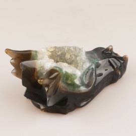 Drakenskull agaat geode - ongeveer 16 cm