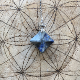 Lapis Lazuli Merkaba pendel - achtpuntig