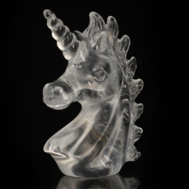 Eenhoorn van bergkristal (ongeveer 5 cm)