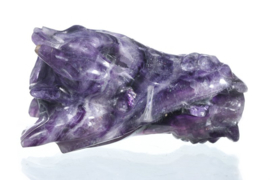 Draken skull paarse fluoriet 7,7  cm