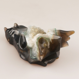 Drakenskull agaat geode - ongeveer 16 cm