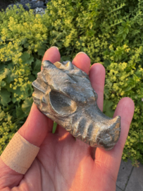 Draken skull pyriet ongeveer 7,5 cm - 7