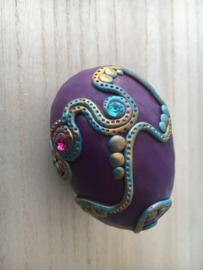 Purple Dragon egg with howlite and Swarovski crystals