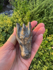 Draken skull pyriet ongeveer 7,5 cm - 8