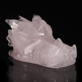 Dragon Skull rose quartz 7,7 cm