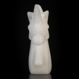 Eenhoorn van witte jade (ongeveer 5 cm)