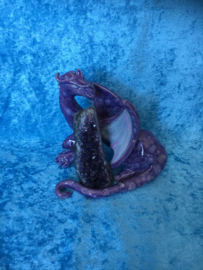 Purple dragon with a beautiful amethist