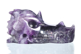 Dragon skull purpe fluorite 7,7  cm