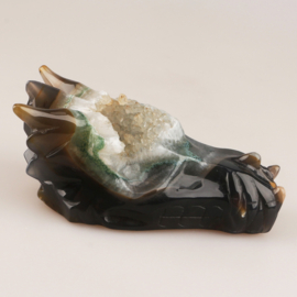 Drakenskull agaat geode - ongeveer 16 cm