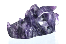 Dragon skull purpe fluorite 7,7  cm