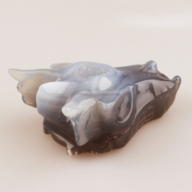 Drakenskull agaat geode - ongeveer 7,5 cm