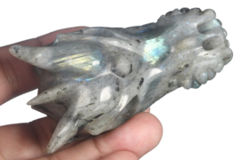 Draken skull labradoriet ongeveer 7, 5 cm