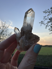 Lemurische kristalcluster 1- fantoom uit Himalaya