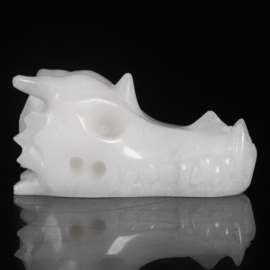 Draken skull witte jade 7,5 cm