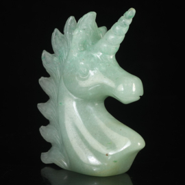 Eenhoorn van aventurijn (ongeveer 5 cm)