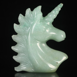 Eenhoorn van aventurijn (ongeveer 5 cm)