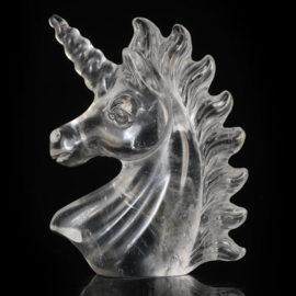 Eenhoorn van bergkristal (ongeveer 5 cm)