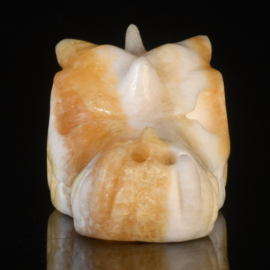Draken skull oranje calciet +/- 5 cm - 2