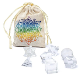Bergkristal heilige geometrie set 7-delig