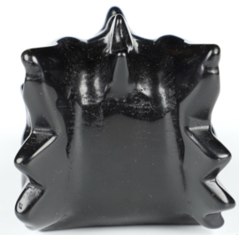 Draken skull zwarte obsidiaan 8,8 cm.