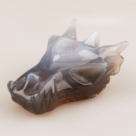 Drakenskull agaat geode - ongeveer 7,5 cm