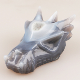 Drakenskull agaat geode - ongeveer 10,5 cm