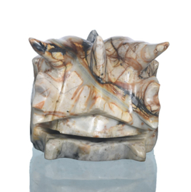 Draken skull picasso jaspis -ongeveer 7,5 cm