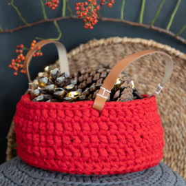 DIY haakpakket Mand Panama Hoooked rood