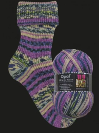 Breipakket sokken breien met Opal met kleuren van Hundertwassers schilderijen