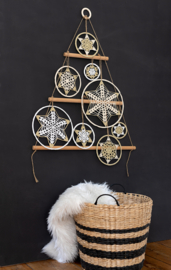 Workshop Kerstboom mandala's naturel haken op beurs textiel & handwerkdagen