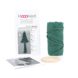 DIY macramé pakket hanger kerstboom knopen