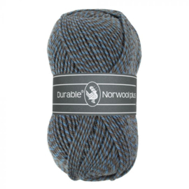 Durable Norwool plus blauw grijs melee M235