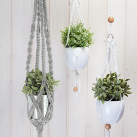 Macramé plantenhanger knopen met Zpagetti garen