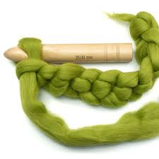Jumbo haaknaald 35 mm Knitpro bamboe