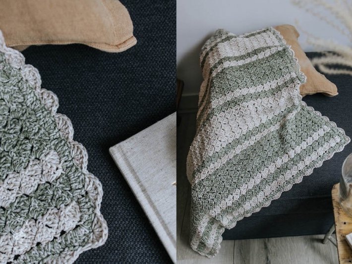 Haakpakket Cosy stripes deken