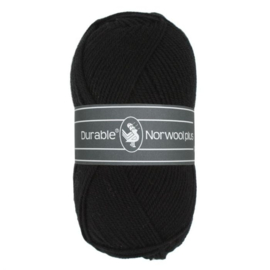 Durable Norwool plus Zwart/wit melee M000