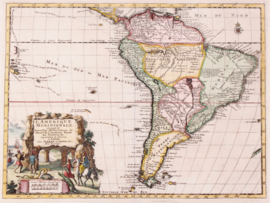 Kaart van Zuid-Amerika