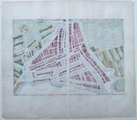 Plattegrond van Rotterdam.