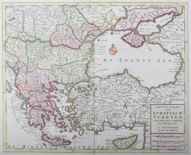 Kaart Turkije en Zwarte zee
