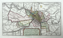 Plattegrond van Utrecht en omgeving.