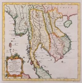 Kaart Thailand en Vietnam.