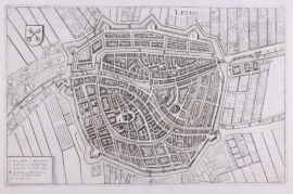 Town plan of Leiden.
