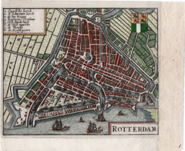 Town plan of Rotterdam.