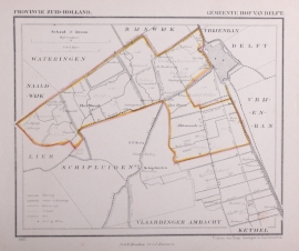 Plattegrond van Delft