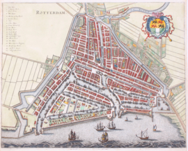Town plan of Rotterdam.