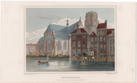 Gezicht op Laurenskerk te Rotterdam
